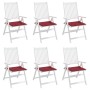 Cojines de silla de jardín 6 uds tela rojo tinto 50x50x3 cm de , Cojines para sillas y sofás - Ref: Foro24-314058, Precio: 46...