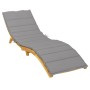Cojín de tumbona de tela Oxford gris 200x70x3 cm de , Cojines para sillas y sofás - Ref: Foro24-314219, Precio: 39,98 €, Desc...