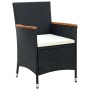 Sillas de comedor de jardín 4 unidades ratán sintético negro de , Sillas de jardín - Ref: Foro24-316695, Precio: 317,00 €, De...