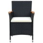 Sillas de comedor de jardín 4 unidades ratán sintético negro de , Sillas de jardín - Ref: Foro24-316695, Precio: 317,00 €, De...