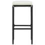 Taburetes de cocina con cojines 3 uds ratán sintético negro de , Taburetes de cocina - Ref: Foro24-313443, Precio: 170,46 €, ...