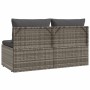 Sofá de jardín de 2 plazas con cojines ratán sintético gris de , Sofás de exterior - Ref: Foro24-318671, Precio: 182,78 €, De...