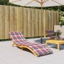 Cojín de tumbona de tela Oxford a cuadros rojo 200x70x3 cm de , Cojines para sillas y sofás - Ref: Foro24-314231, Precio: 52,...