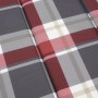 Cojín de tumbona de tela Oxford a cuadros rojo 200x70x3 cm de , Cojines para sillas y sofás - Ref: Foro24-314231, Precio: 52,...