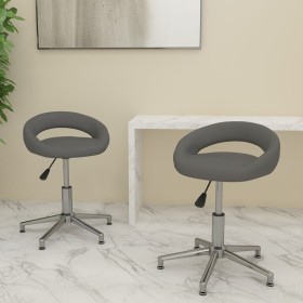 Sillas comedor giratorias 2 unidades cuero sintético gris de , Sillas de comedor - Ref: Foro24-333324, Precio: 96,22 €, Descu...