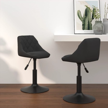 Sillas de comedor giratorias 2 uds terciopelo negro de , Sillas de comedor - Ref: Foro24-335324, Precio: 140,75 €, Descuento: %
