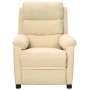 Sillón reclinable de tela crema de , Sillones - Ref: Foro24-342348, Precio: 181,79 €, Descuento: %