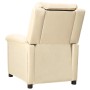 Sillón reclinable de tela crema de , Sillones - Ref: Foro24-342348, Precio: 181,79 €, Descuento: %