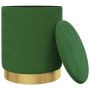 Taburete redondo verde terciopelo de , Taburetes y sillas plegables - Ref: Foro24-340283, Precio: 47,41 €, Descuento: %