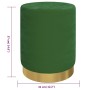 Taburete redondo verde terciopelo de , Taburetes y sillas plegables - Ref: Foro24-340283, Precio: 47,41 €, Descuento: %
