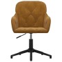 Silla de oficina giratoria de terciopelo marrón de , Sillas de oficina - Ref: Foro24-344864, Precio: 91,19 €, Descuento: %