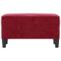 Banco de terciopelo rojo vino tinto 70x35x41 cm de , Bancos - Ref: Foro24-349401, Precio: 48,48 €, Descuento: %