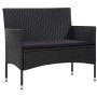 Set de muebles de jardín 4 pzas y cojines ratán sintético negro de , Conjuntos de jardín - Ref: Foro24-45813, Precio: 299,11 ...