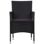 Set de muebles de jardín 4 pzas y cojines ratán sintético negro de , Conjuntos de jardín - Ref: Foro24-45813, Precio: 299,11 ...