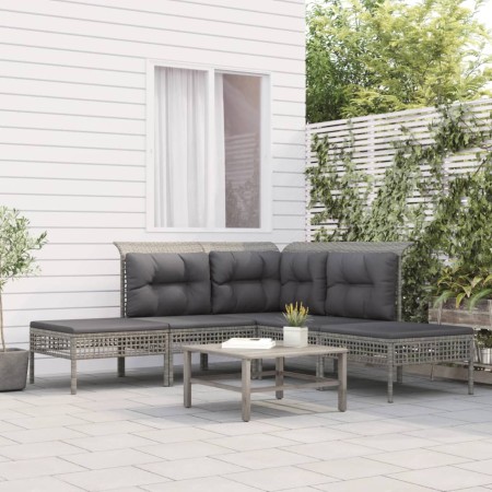 Set de muebles de jardín 5 pzas y cojines ratán sintético gris de , Conjuntos de jardín - Ref: Foro24-319663, Precio: 325,44 ...