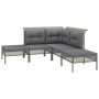Set de muebles de jardín 5 pzas y cojines ratán sintético gris de , Conjuntos de jardín - Ref: Foro24-319663, Precio: 325,44 ...