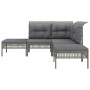 Set de muebles de jardín 5 pzas y cojines ratán sintético gris de , Conjuntos de jardín - Ref: Foro24-319663, Precio: 325,44 ...