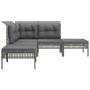Set de muebles de jardín 5 pzas y cojines ratán sintético gris de , Conjuntos de jardín - Ref: Foro24-319663, Precio: 325,44 ...