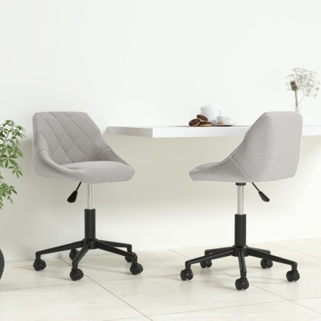 Sillas de comedor giratorias 2 uds de terciopelo gris claro de , Sillas de comedor - Ref: Foro24-335495, Precio: 139,44 €, De...