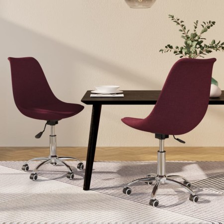 Sillas de comedor giratorias 2 unidades tela morado de , Sillas de comedor - Ref: Foro24-338355, Precio: 174,95 €, Descuento: %
