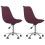 Sillas de comedor giratorias 2 unidades tela morado de , Sillas de comedor - Ref: Foro24-338355, Precio: 174,95 €, Descuento: %