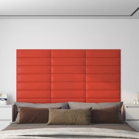 Paneles de pared 12 uds cuero sintético rojo 60x15 cm 1,08 m² de , Recubrimiento de paredes - Ref: Foro24-343829, Precio: 25,...