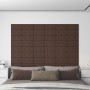 Paneles de pared 12 uds cuero sintético marrón 30x15 cm 0,54 m² de , Recubrimiento de paredes - Ref: Foro24-343973, Precio: 2...