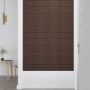 Paneles de pared 12 uds cuero sintético marrón 30x15 cm 0,54 m² de , Recubrimiento de paredes - Ref: Foro24-343973, Precio: 2...