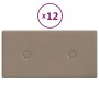 Paneles pared 12 uds cuero sintético capuchino 30x15 cm 0,54 m² de , Recubrimiento de paredes - Ref: Foro24-343971, Precio: 2...