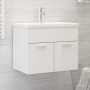 Mueble con lavabo blanco brillante aglomerado de vidaXL, Tocadores de baño - Ref: Foro24-3070820, Precio: 140,58 €, Descuento: %