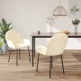 Sillas de comedor 2 unidades cuero sintético crema de , Sillas de comedor - Ref: Foro24-344755, Precio: 83,11 €, Descuento: %