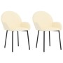 Sillas de comedor 2 unidades cuero sintético crema de , Sillas de comedor - Ref: Foro24-344755, Precio: 83,11 €, Descuento: %