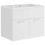 Mueble con lavabo blanco brillante aglomerado de vidaXL, Tocadores de baño - Ref: Foro24-3070820, Precio: 140,82 €, Descuento: %