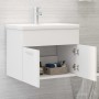Mueble con lavabo blanco brillante aglomerado de vidaXL, Tocadores de baño - Ref: Foro24-3070820, Precio: 140,58 €, Descuento: %