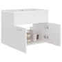 Mueble con lavabo blanco brillante aglomerado de vidaXL, Tocadores de baño - Ref: Foro24-3070820, Precio: 140,82 €, Descuento: %