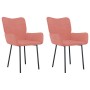 Sillas de comedor 2 unidades terciopelo rosa de , Sillas de comedor - Ref: Foro24-344824, Precio: 146,05 €, Descuento: %