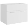 Mueble con lavabo blanco brillante aglomerado de vidaXL, Tocadores de baño - Ref: Foro24-3070820, Precio: 140,58 €, Descuento: %
