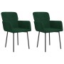 Sillas de comedor 2 unidades terciopelo verde oscuro de , Sillas de comedor - Ref: Foro24-344781, Precio: 133,80 €, Descuento: %