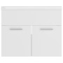 Mueble con lavabo blanco brillante aglomerado de vidaXL, Tocadores de baño - Ref: Foro24-3070820, Precio: 140,58 €, Descuento: %