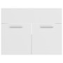 Mueble con lavabo blanco brillante aglomerado de vidaXL, Tocadores de baño - Ref: Foro24-3070820, Precio: 140,58 €, Descuento: %