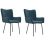 Sillas de comedor 2 unidades terciopelo azul de , Sillas de comedor - Ref: Foro24-344885, Precio: 111,59 €, Descuento: %