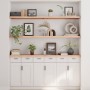 Estante de pared madera maciza roble sin tratar 160x40x(2-4) cm de , Estantes y estanterías - Ref: Foro24-363590, Precio: 80,...