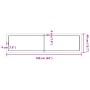 Estante de pared madera maciza roble sin tratar 160x40x(2-4) cm de , Estantes y estanterías - Ref: Foro24-363590, Precio: 80,...