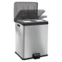 EKO Cubo de basura de pedal Rejoice 2x30 L plateado mate de , Contenedores de residuos - Ref: Foro24-440035, Precio: 154,15 €...