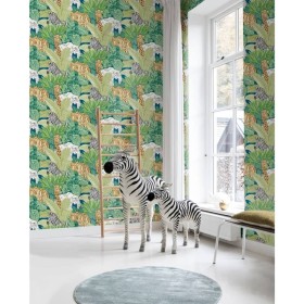 Noordwand Papel de pared Good Vibes Jungle Animals verde y negro de , Papel pintado - Ref: Foro24-440442, Precio: 29,21 €, De...