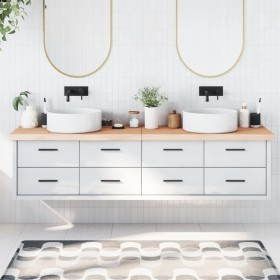 Encimera de baño madera maciza sin tratar 200x50x(2-6) cm de , Encimeras - Ref: Foro24-3156078, Precio: 137,18 €, Descuento: %