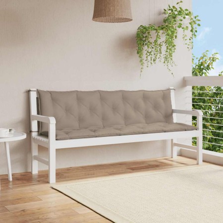 Cojín de banco de jardín tela Oxford taupe 180x(50+50)x7 cm de , Cojines para sillas y sofás - Ref: Foro24-315036, Precio: 63...