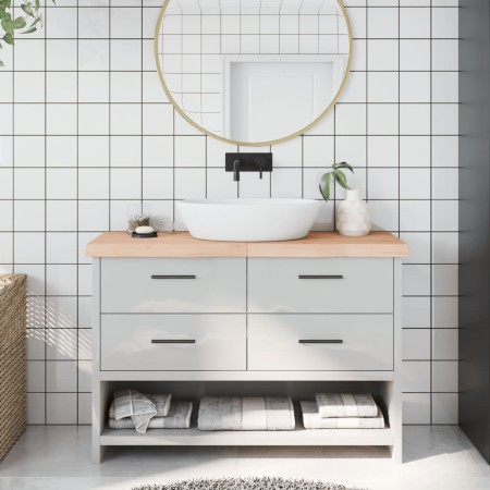 Encimera de baño madera maciza sin tratar 120x40x(2-6) cm de , Encimeras - Ref: Foro24-3156044, Precio: 75,14 €, Descuento: %