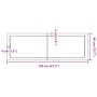 Encimera de baño madera maciza sin tratar 120x40x(2-6) cm de , Encimeras - Ref: Foro24-3156044, Precio: 75,14 €, Descuento: %