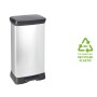 Curver Papelera de pedal Deco rectangular plateada 50 L de , Cubos de la basura y papeleras - Ref: Foro24-443829, Precio: 88,...